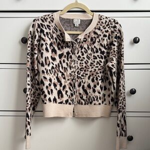 A New Day Leopard Print Cardigan - Black and Tan